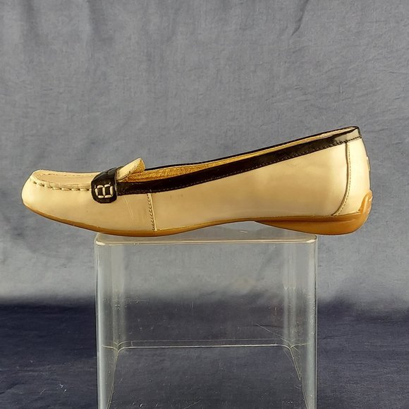 Sperry Tan & Black Patent Leather Penny Loafers Size 7.5M - Picture 8 of 14